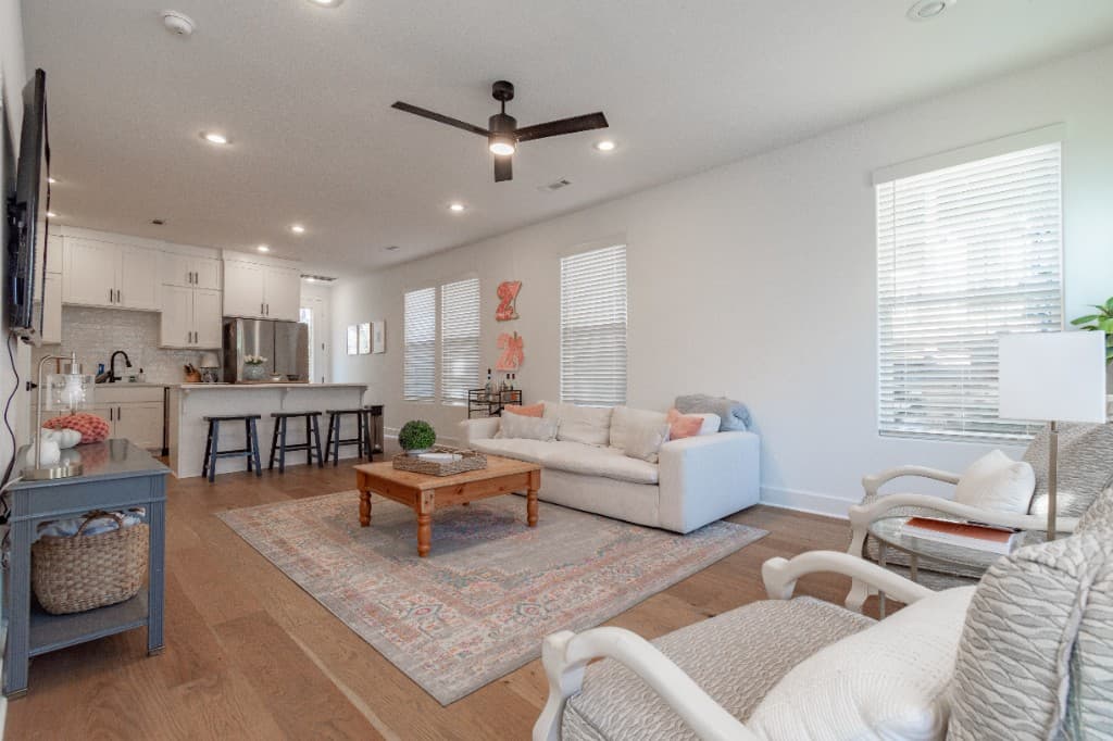 Deans Row Avenue — open-concept living and kitchen